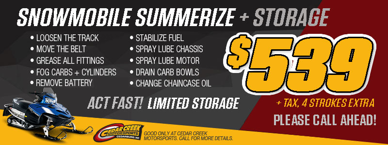 cheap snowmobile storage and summerize service repair near me milwaukee wi
